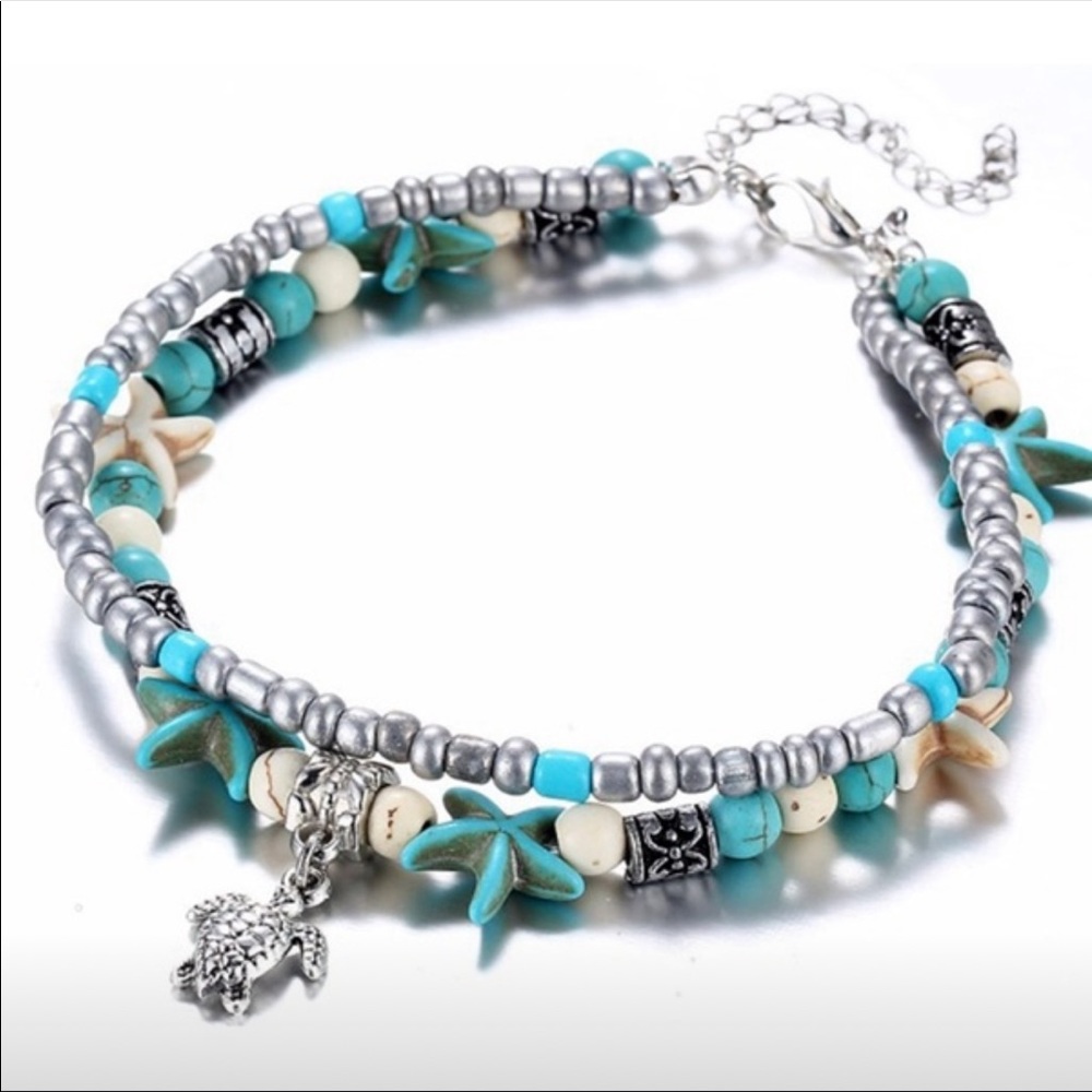 Turquoise beach themed bracelet